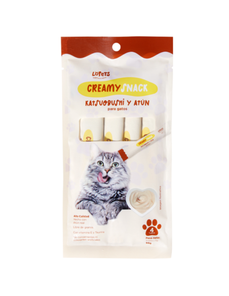 creamy snack sabor katsuobushi y atun 60 Gr (15 Gr × 4 tubos)