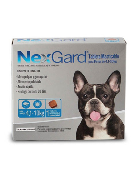 4KG-10KG NEXGARD PERROS MATAPULGAS Y GARRAPATAS