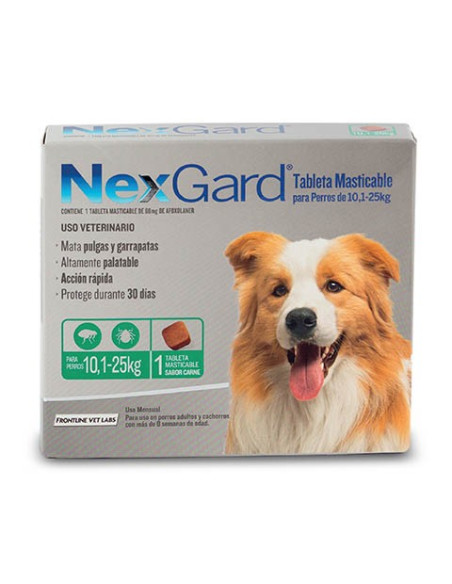 10KG-25KG NEXGARD PERROS MATA PULGAS Y GARRAPATAS
