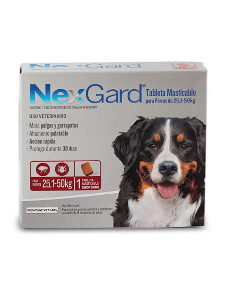 NEXGARD PERROS MATA PULGAS Y GARRAPATAS 25KG-50KG