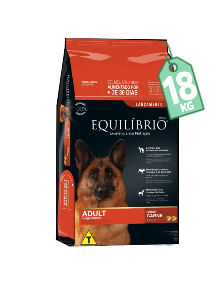 EQUILIBRIO perro Adulto Raza Grande CARNE 15kg+3kg