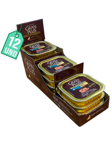 12 und paté pollo gran plus gato castrado 100 gr