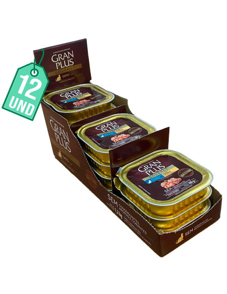 12 und paté pollo gran plus gato castrado 100 gr