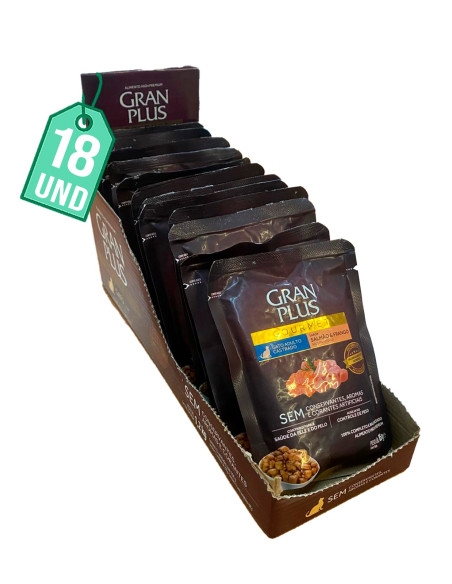 18 und salmón y pollo gato castrado gran plus 85g