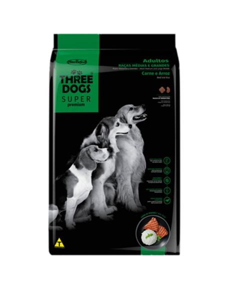 3kg perro ADULTO Raza MEDIANA y GRANDE THREE DOGS