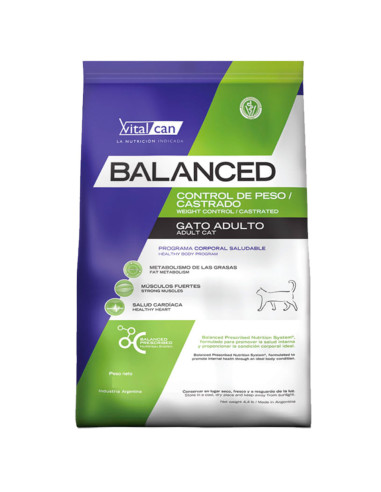 Balanced Gato ADULTO Castrado control de peso 2kg