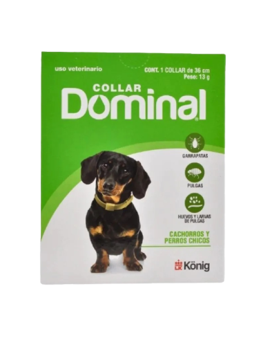 Collar Antipulgas Y Garrapatas Dominal Raza Pequeña y Cachorros
