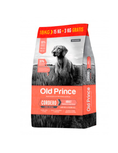 15KG+3KG PERRO ADULTO RAZA MEDIANA Y GRANDE CORDERO OLD PRINCE