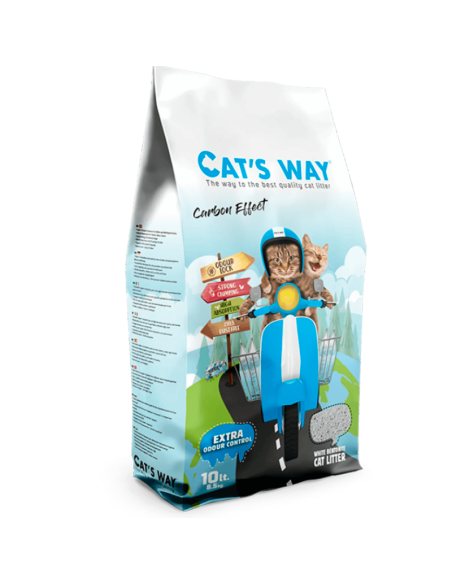 10Lts, arena Cats Way aglomerante Efecto carbón