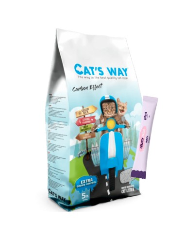 5Lts, arena Cats Way aglomerante Efecto carbón