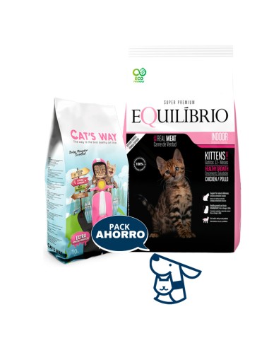 7,5 KG GATITO KITTEN GATO EQUILIBRIO + 8.5KG CATSWAY