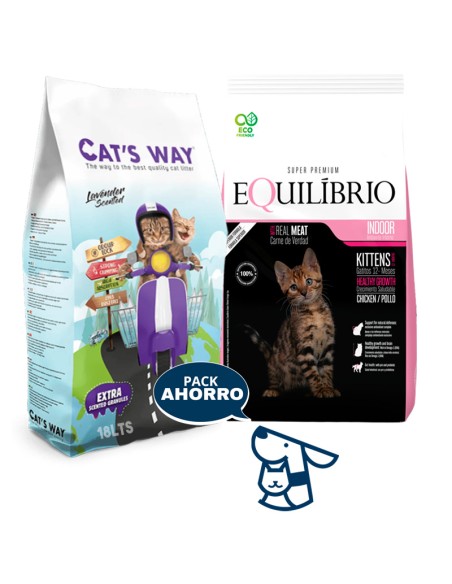 7,5 KG GATITO KITTEN GATO EQUILIBRIO + 15,3KG CATSWAY