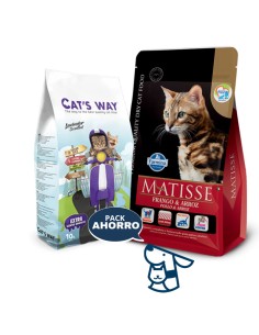 7.5kg gato adulto salmon y arroz matisse + 8.5kg arena Catsway 2