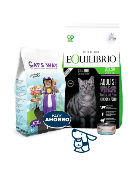 7,5 KG GATO ADULTO CASTRADO EQUILIBRIO +8.5KG CATSWAY