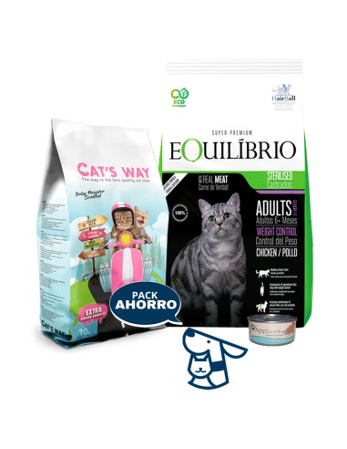 7,5 KG GATO ADULTO CASTRADO EQUILIBRIO +8.5KG CATSWAY
