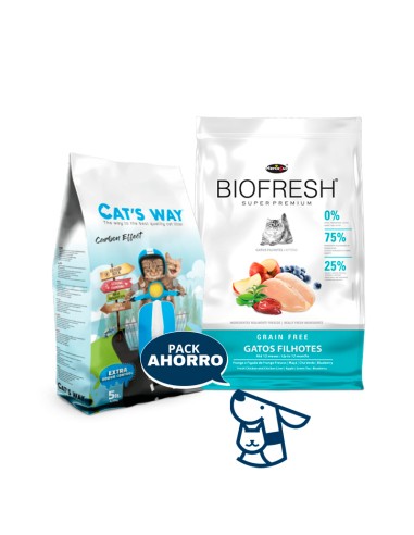 1,5 KG GATITO KITTEN GATO BIOFRESH POLLO  +4.25KG CATSWAY