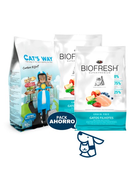 3KG GATITO KITTEN GATO BIOFRESH POLLO + CATSWAY 8,5 KG