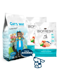 3 KG GATITO KITTEN GATO BIOFRESH POLLO + 15,3KG CATSWAY