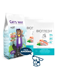 3 KG GATITO KITTEN GATO BIOFRESH POLLO + 15,3KG CATSWAY 2