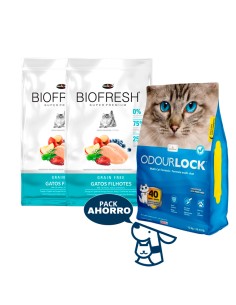 3KG GATITO KITTEN GATO BIOFRESH POLLO+ 12 KG ARENA ODOURLOCK 2