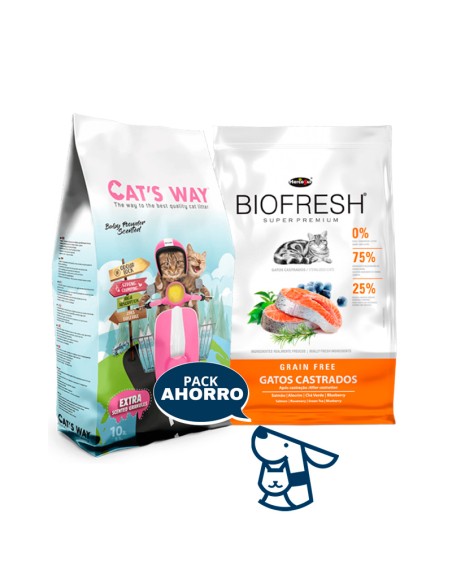1.5KG GATO ADULTO CASTRADO BIOFRESH SALMON+ 8,5KG CATSWAY
