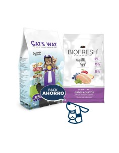 1.5kg GATO ADULTO BIOFRESH POLLO+ 8.5KG ARENA CATSWAY