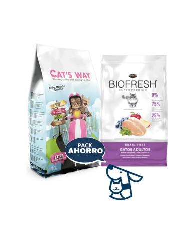 1.5kg GATO ADULTO BIOFRESH POLLO+ 8.5KG ARENA CATSWAY