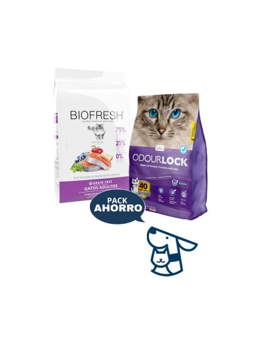 1.5kg GATO ADULTO BIOFRESH SALMON + 6KG ARENA ODOURLOCK