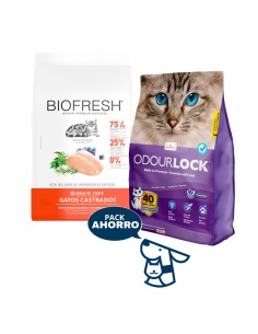 1.5KG GATO ADULTO CASTRADO BIOFRESH POLLO + 6 KG ODOURLOCK 2
