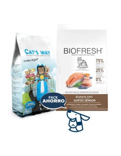 7.5kg gato senior biofresh salmon + 8.5kg arena catsway