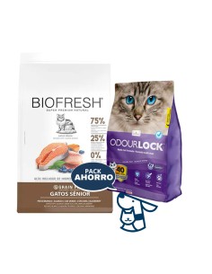 7.5kg gato senior biofresh salmon + 6 kg arena odourlock