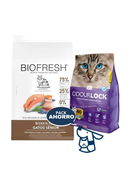 7.5kg gato senior biofresh salmon + 6 kg arena odourlock