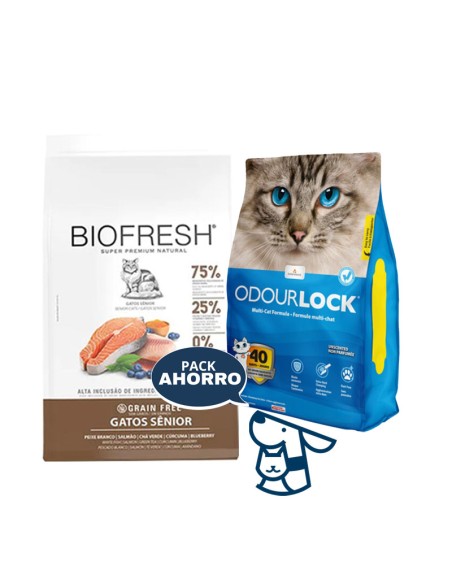 7.5kg gato senior biofresh salmon + 12kg arena odourlock