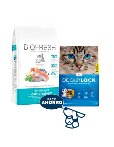 7.5KG GATITO BIOFRESH SALMON + 6 KG ODOURLOCK