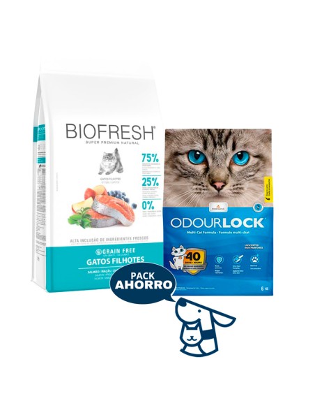 7.5KG GATITO BIOFRESH SALMON + 6 KG ODOURLOCK