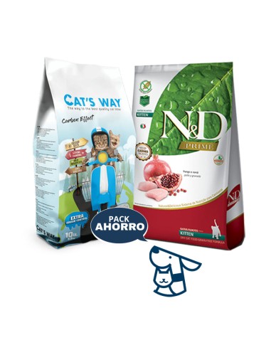 7.5KG GATITO KITTEN GATO NYD PRIME + 8.5KG ARENA CATSWAY