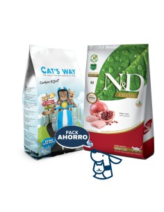 7.5KG GATO ADULTO NYD PRIME + 8.5KG ARENA CATSWAY 2