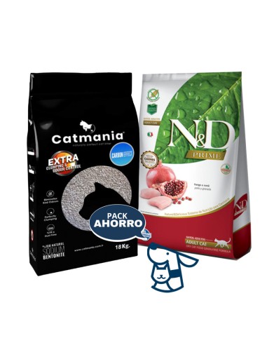 7.5KG GATO ADULTO NYD PRIME + 18KG ARENA CATMANIA