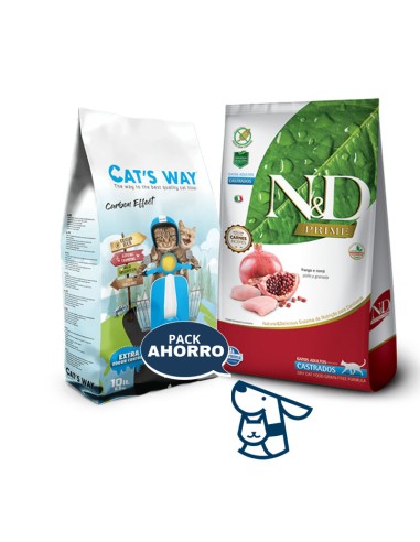 7.5KG GATO CASTRADO NYD PRIME + 8.5KG ARENA CATSWAY
