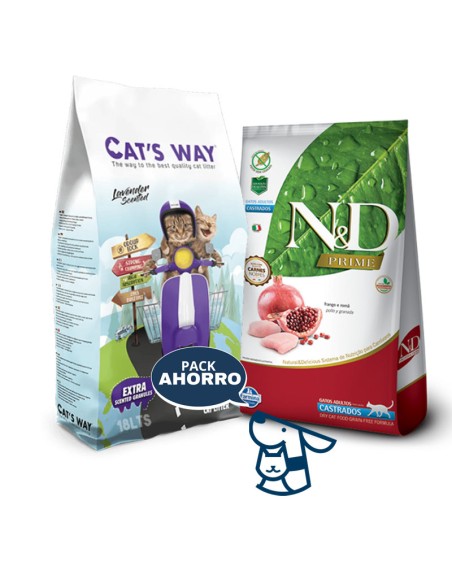 7.5KG GATO CASTRADO NYD PRIME + 15.3KG ARENA CATSWAY
