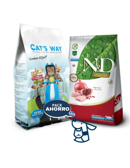 7.5KG GATO CASTRADO NYD PRIME + 15.3KG ARENA CATSWAY