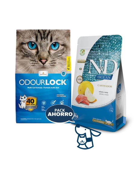 1.5KG GATO CASTRADO NYD OCEAN + 6KG ARENA ODOURLOCK
