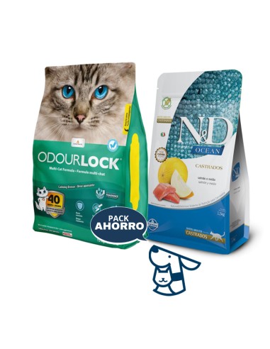 1.5KG GATO CASTRADO NYD OCEAN + 12KG ARENA ODOURLOCK
