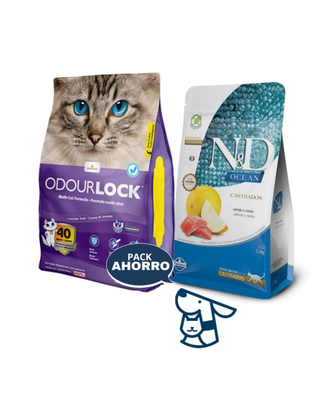 1.5KG GATO CASTRADO NYD OCEAN + 12KG ARENA ODOURLOCK
