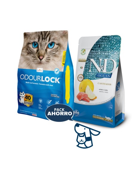 1.5KG GATO CASTRADO NYD OCEAN + 12KG ARENA ODOURLOCK
