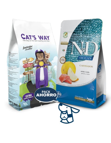 7.5KG GATO CASTRADO NYD OCEAN + 8.5KG ARENA CATSWAY