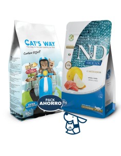 7.5KG GATO CASTRADO NYD OCEAN + 8.5KG ARENA CATSWAY 2