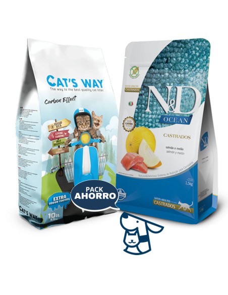 7.5KG GATO CASTRADO NYD OCEAN + 8.5KG ARENA CATSWAY