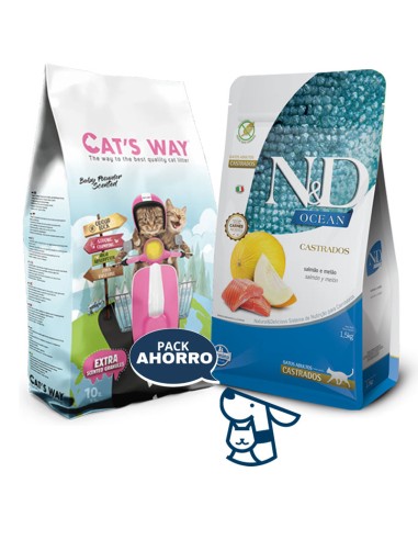 7.5KG GATO CASTRADO NYD OCEAN + 8.5KG ARENA CATSWAY