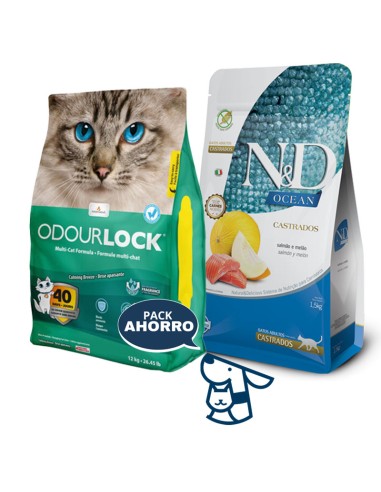 7.5KG GATO CASTRADO NYD OCEAN + 12KG ARENA ODOURLOCK
